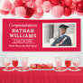Modern Red Class of 2024 Custom Graduation Photo Banner