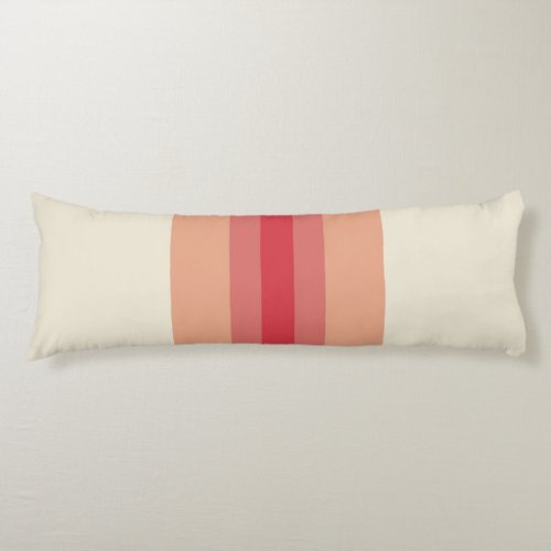 Modern Red Cream Striped Pattern Body Pillow