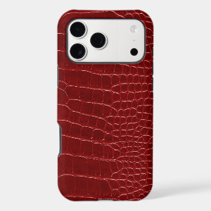 Modern Red Crocodile iPhone 17 Pro Max Case