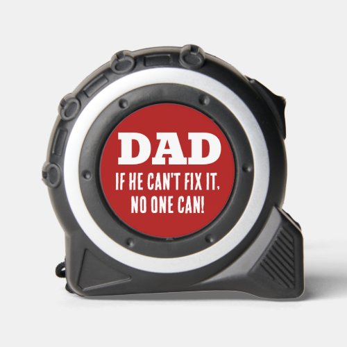 Modern Red Dad Fathers Day Husband Personalized Tape Measure
