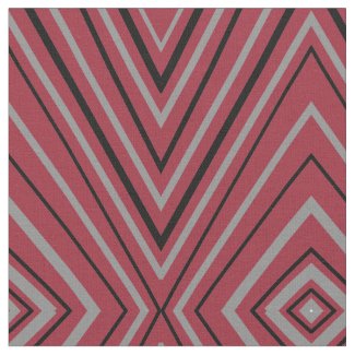 Modern Red Diamond Design Fabric