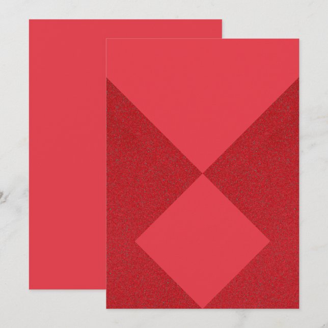 Modern Red Diamond Flat Invitation – Customizable (Front/Back)