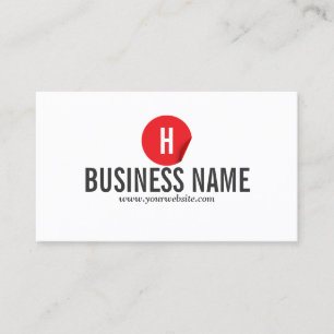 Modern Red Dot Golf Business Card