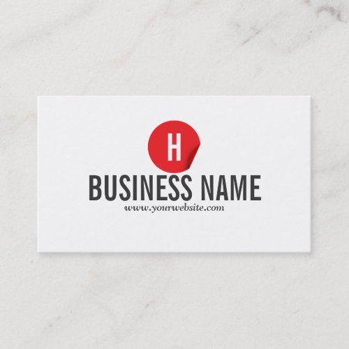 Modern Red Dot Referee Business Card