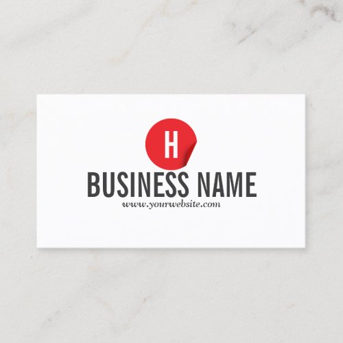 Modern Red Dot Tattoo Art Business Card