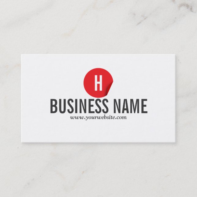 Modern Red Dot Vocalist Business Card (Front)
