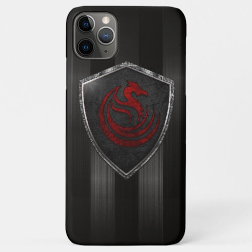 Modern Red Dragon Emblem Coat Of Arms iPhone 11 Pro Max Case