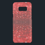 Modern Red faux Glitter & Sparkles D2 Uncommon Samsung Galaxy S8  Case<br><div class="desc">Elegant modern red faux glitter and sparkless. Optional monogram.</div>