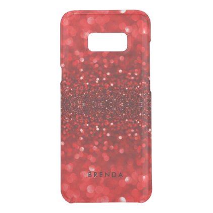 Modern Red faux Glitter &amp; Sparkles D2 Uncommon Samsung Galaxy S8+ Case