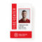 Modern Red Fire Department Firefighter ID 