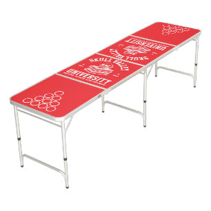 Modern Red Fraternity Beer Pong Table