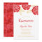 Modern Red Gold Roses Quinceanera Invitations