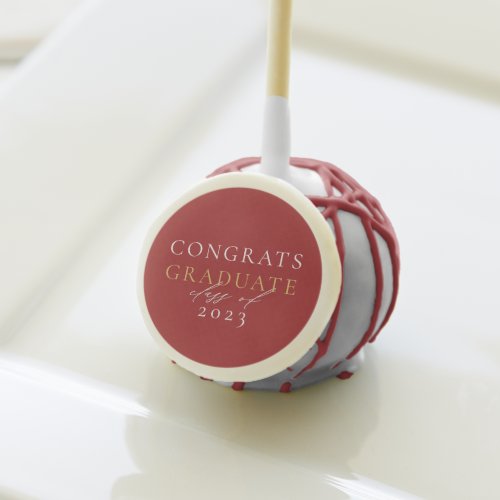 Modern Red Graduation Party Cake Pops