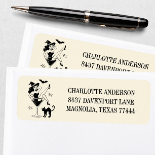 Modern Red Green Christmas Gift Return Address Label