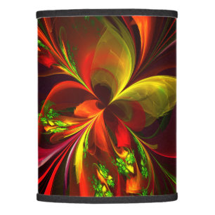 Modern Red Green Floral Abstract Art Pattern #05 Lamp Shade