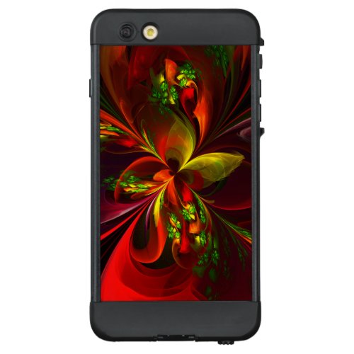Modern Red Green Floral Abstract Art Pattern 05 LifeProof ND iPhone 6 Plus Case