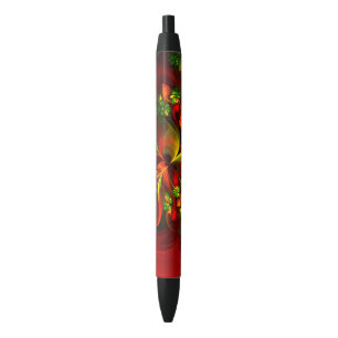 Modern Red Green Floral Abstract Art Pattern #05 Pen