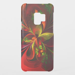 Modern Red Green Floral Abstract Art Pattern #05 Uncommon Samsung Galaxy S9 Case