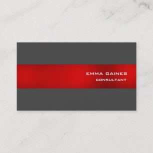 Modern Red Grey Professional Impressive Trendy Business Card