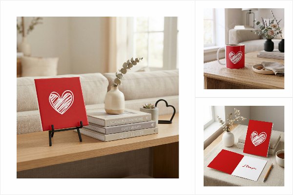 Modern Red Heart Home Collection