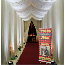 Modern Red Heart's Golden Text Custom Wedding