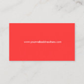 Modern Red Hibiscus Business Card (Back)