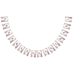 Modern Red Leaves Bunting Flag