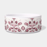 Modern Red Leaves Ceramic Pet Bowl<br><div class="desc">Beautiful Modern Red Leaves Ceramic Pet Bowl</div>