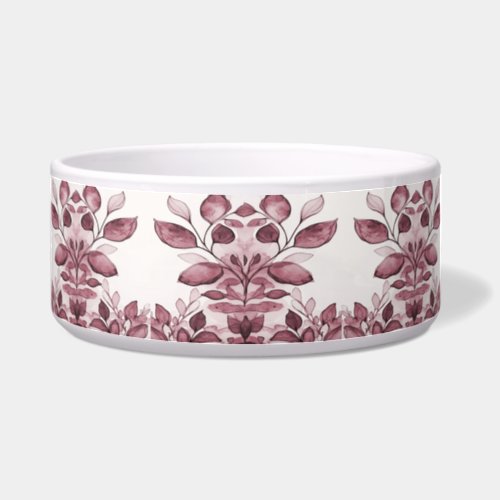 Modern Red Leaves Ceramic Pet Bowl