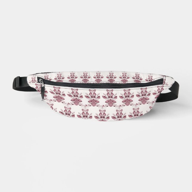 Modern Red Leaves Fanny Pack (Front)
