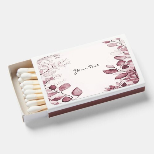 Modern Red Leaves Matchboxes