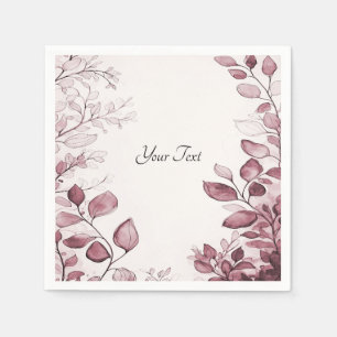 Modern Red Leaves Napkins