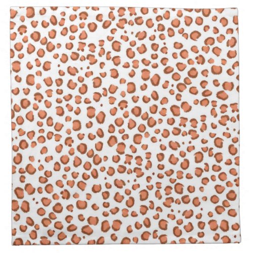 Modern Red Leopard Pattern Animal Print Cloth Napkin