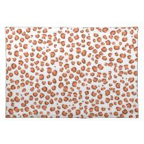 Modern Red Leopard Pattern Animal Print Cloth Placemat