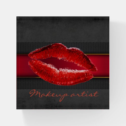 Modern Red Lips Paperweight