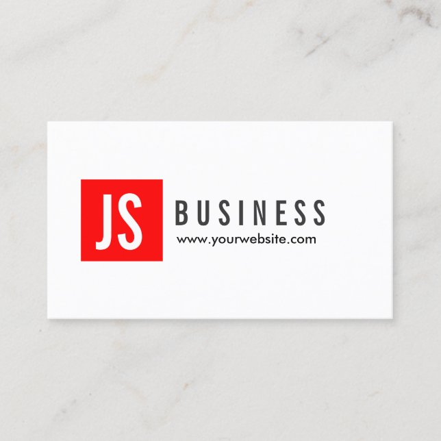 Modern Red Logo Video Editor Business Card (Front)