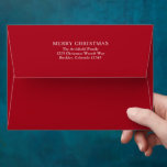 Modern Red Merry Christmas Envelope<br><div class="desc">Modern red Christmas envelopes featuring a simple and minimal design with the editable greeting "Merry Christmas" along with your return address.</div>