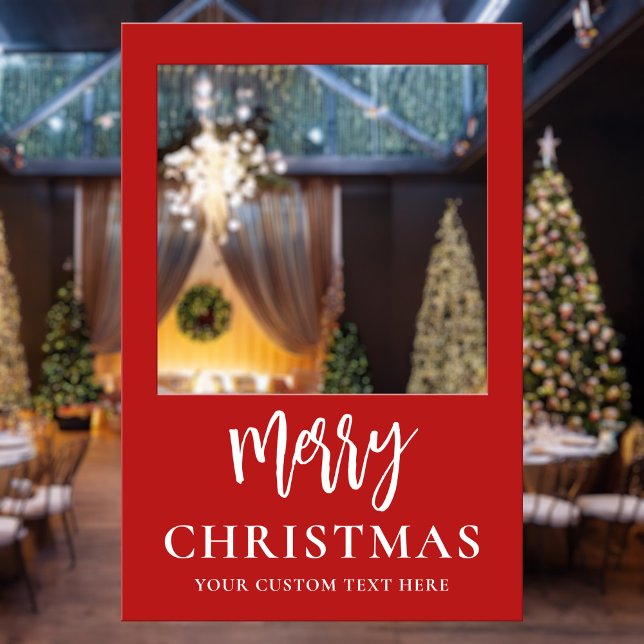 Modern Red Merry Christmas Party Photo Booth Frame Foam Board (Creator Uploaded)