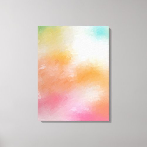 Modern Red Pink Blue Colorful Abstract Art Trendy Canvas Print