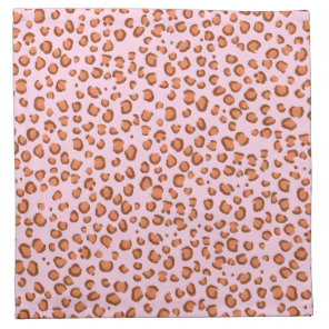 Modern Red Pink Leopard Pattern Animal Print Cloth Napkin