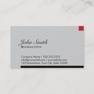 Modern Red Pixel Bookkeeper Business Card