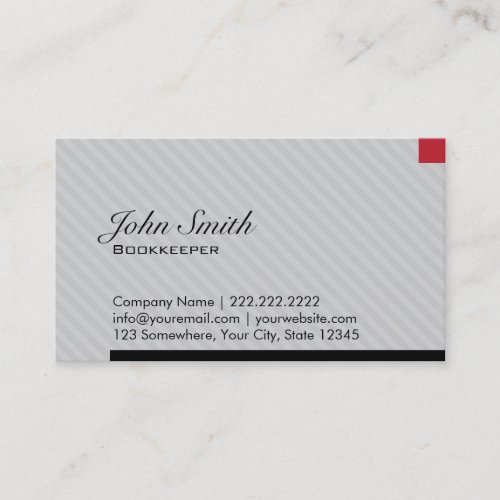 Modern Red Pixel Bookkeeper Business Card