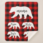 Modern Red Plaid And White Mama Bear Gift