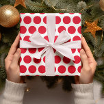 Modern Red Polka Dots Christmas Wrapping Paper<br><div class="desc">Modern Red Polka Dots Christmas Wrapping Paper</div>