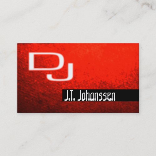 Modern Red Professional DJ Business Card