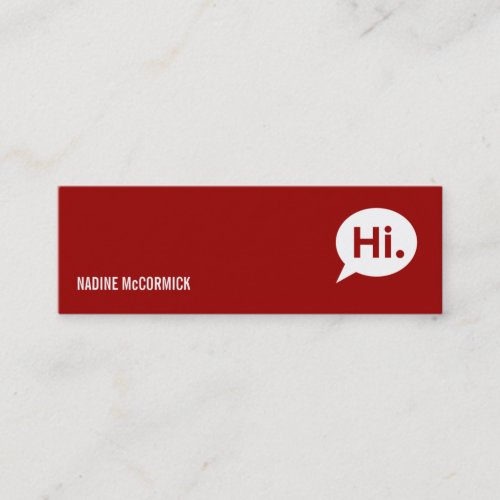 Modern Red Profile Card Business Card