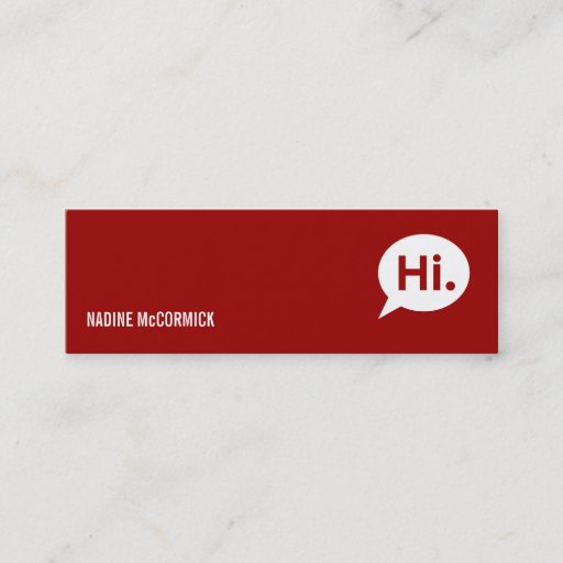 Customizable Modern Red Profile Card Business Card