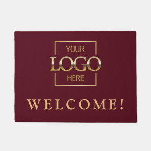 Modern Red Promotional Business Logo Doormat