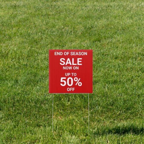Modern Red Sale Now On Bold Business Promotional Sign
