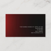Modern Red Simple Monogram Business Card (Back)